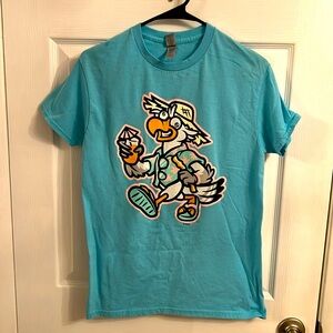 Biloxi Beach Chickens T-Shirt, Teal, Unisex Size Small